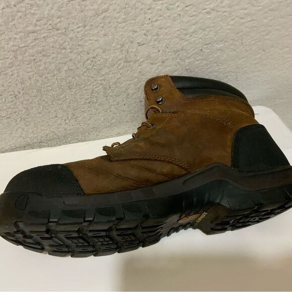 Carhartt Rugged Flex 6 Inch Waterproof Comp Toe Brown Leather Boots Size 14M - Picture 7 of 14